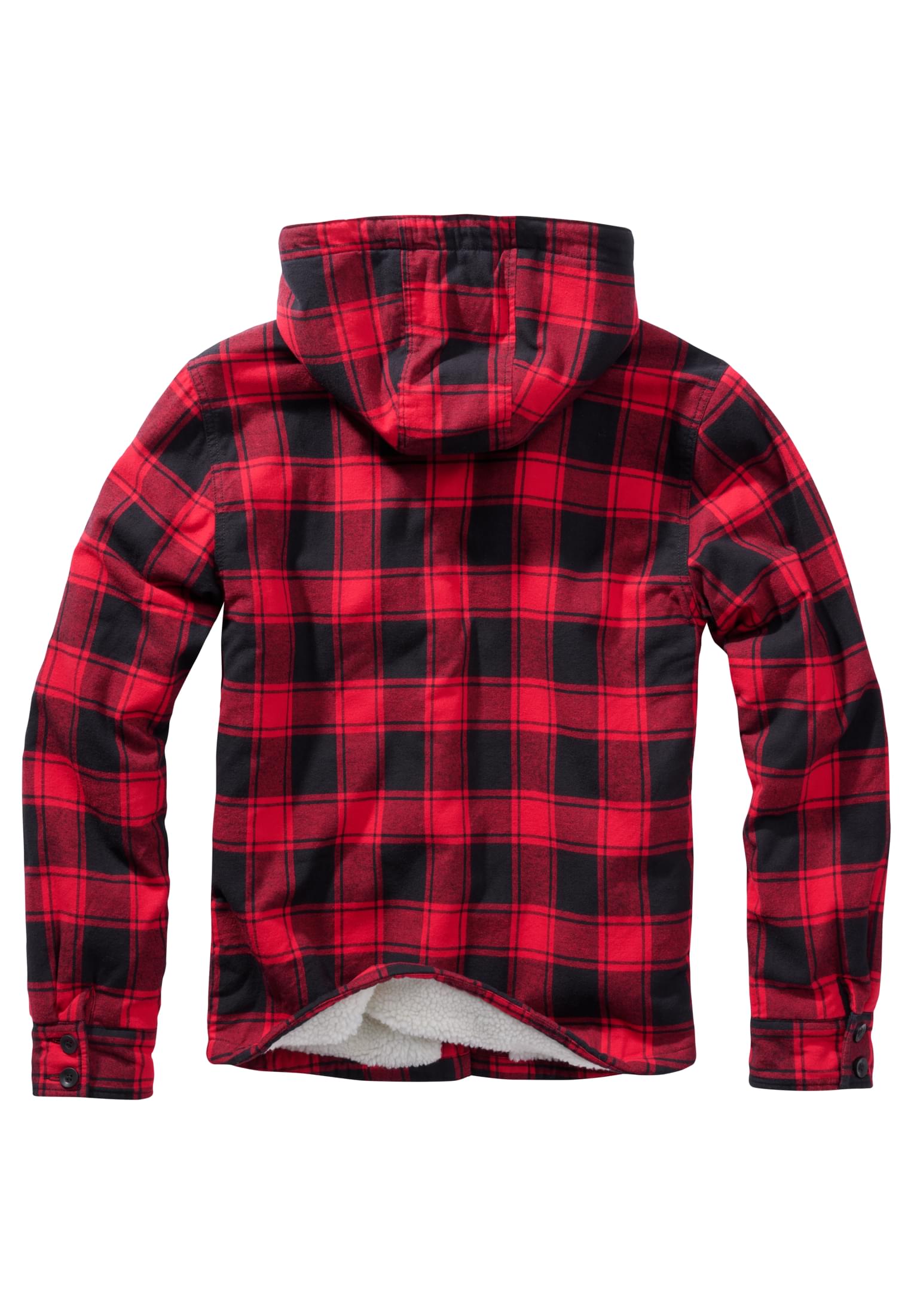 Jacken Lumberjacket Hooded in Farbe red/black
