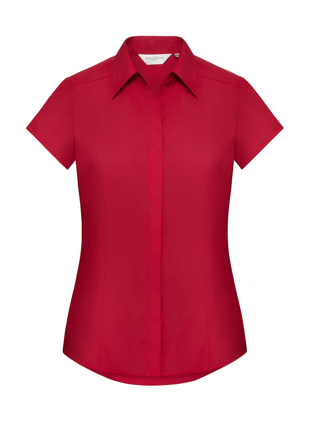  Ladies Fitted Poplin Shirt in Farbe Classic Red
