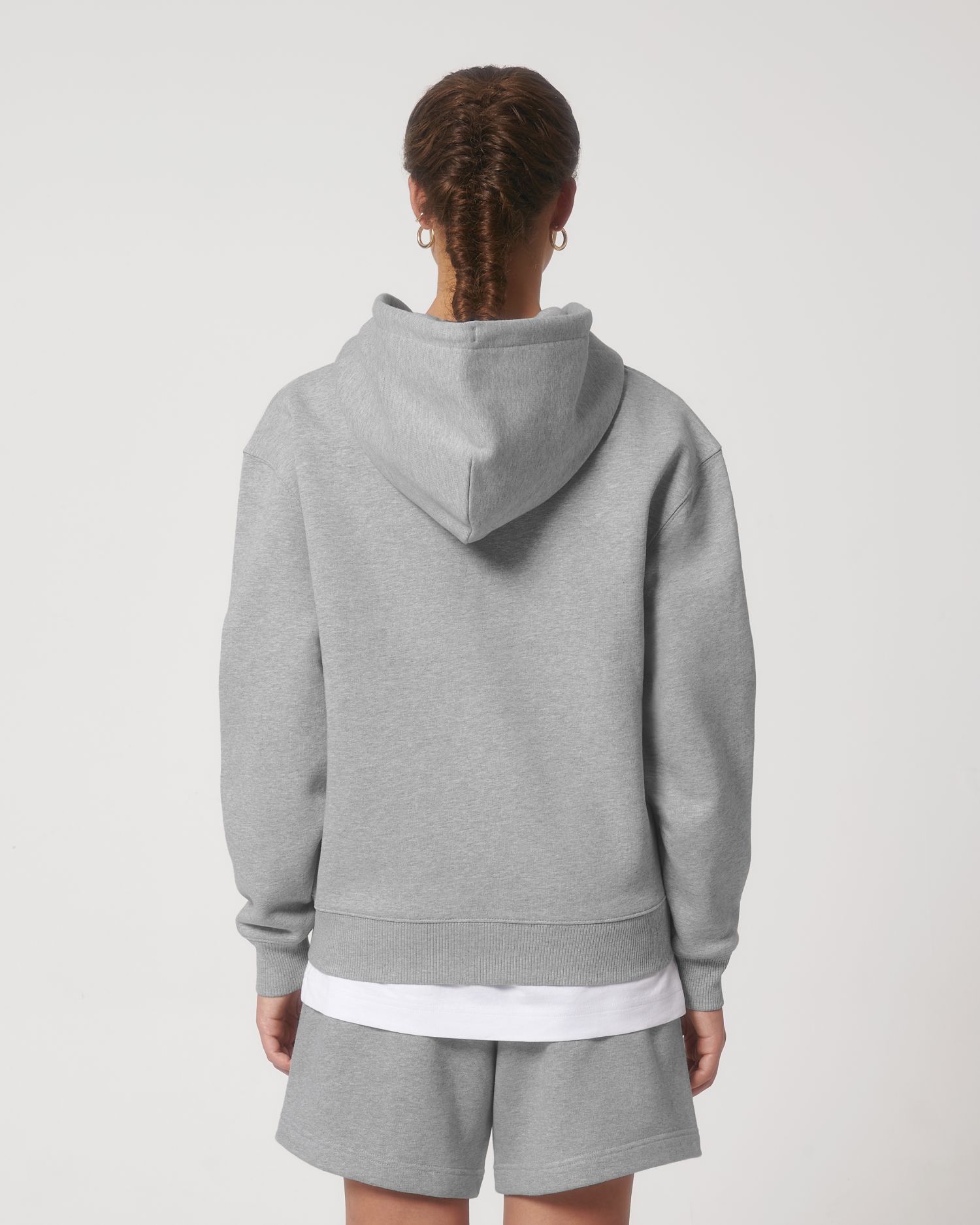 Zip-thru sweatshirts Locker Heavy in Farbe Heather Grey