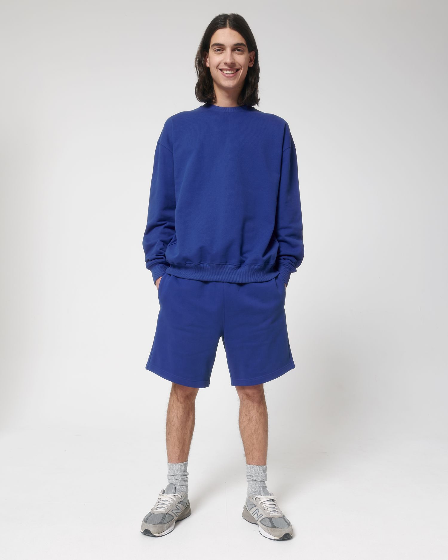 Crew neck sweatshirts Ledger Dry in Farbe Worker Blue