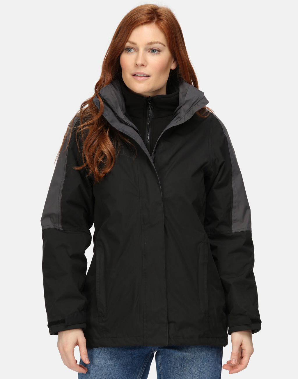  Ladies Defender III 3-In-1 Jacket in Farbe Black/Seal Grey