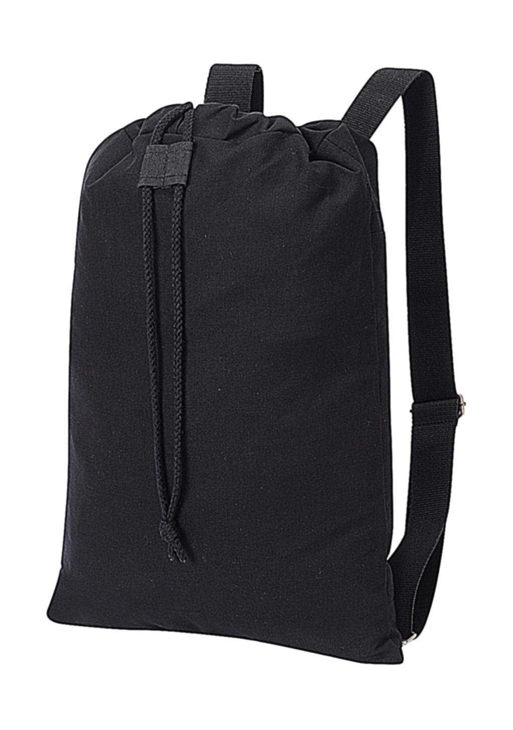  Sheffield Cotton Drawstring Backpack in Farbe Black Washed