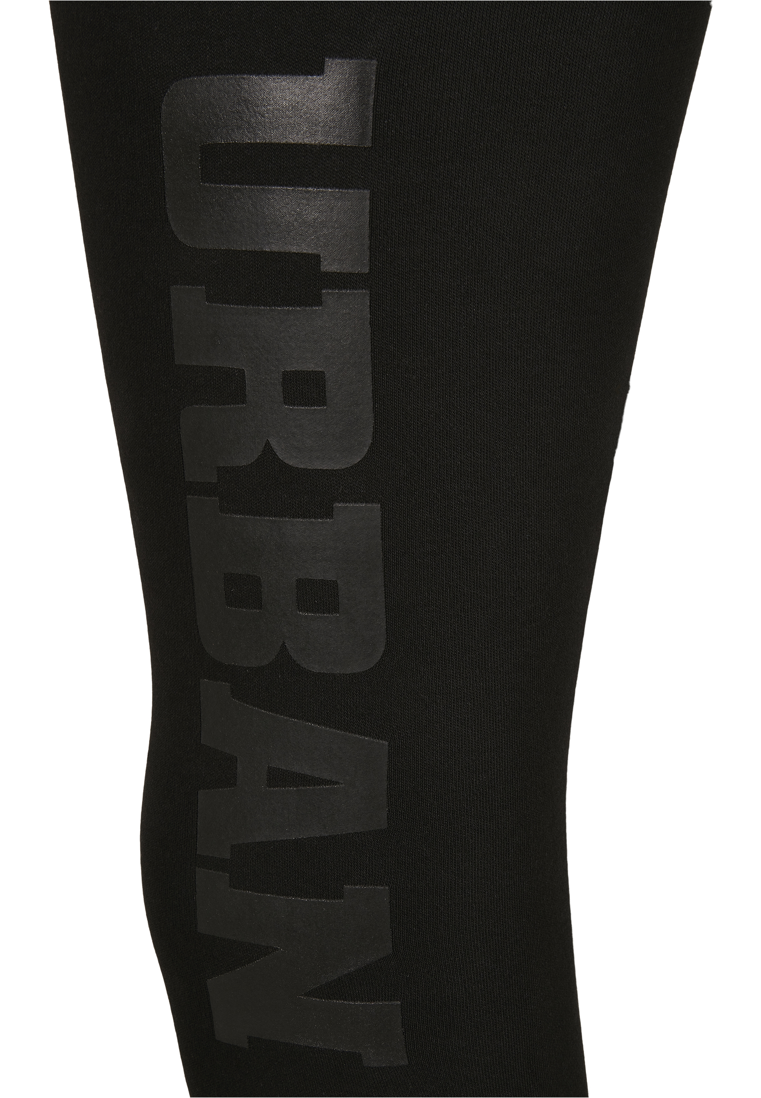 Curvy Ladies High Waist Branded Leggings in Farbe black/black