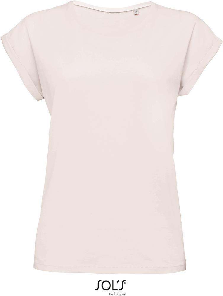 T-Shirt Melba Damen Rundhals T-Shirt in Farbe creamy pink