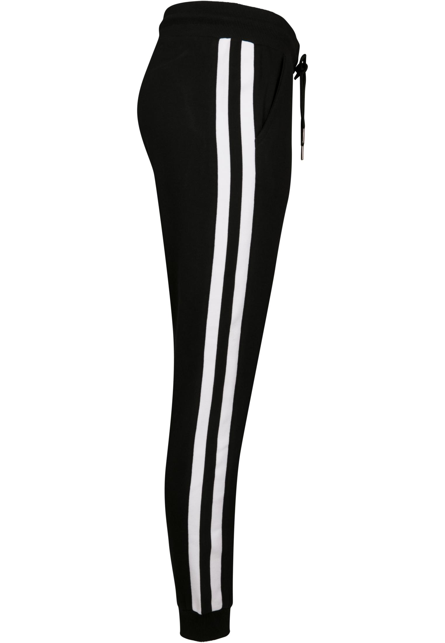 Damen Ladies College Contrast Sweatpants in Farbe black/white/black