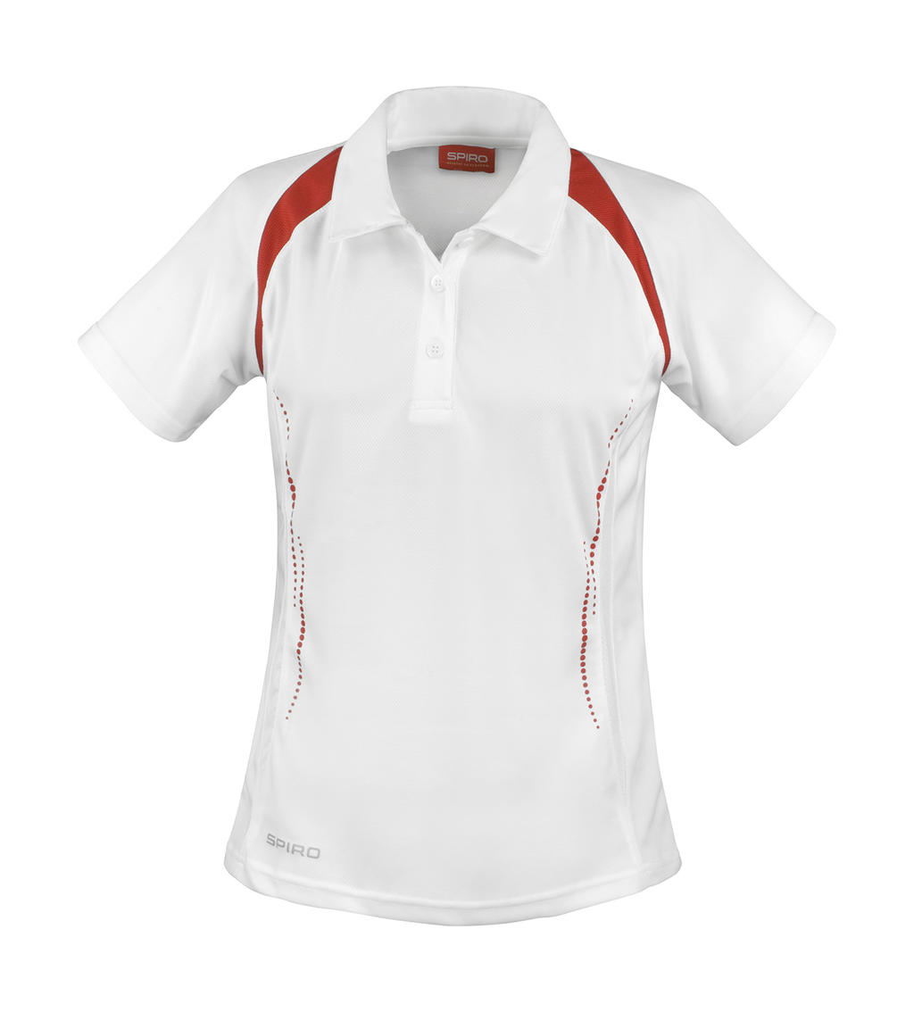  Ladies Spiro Team Spirit Polo in Farbe White/Red