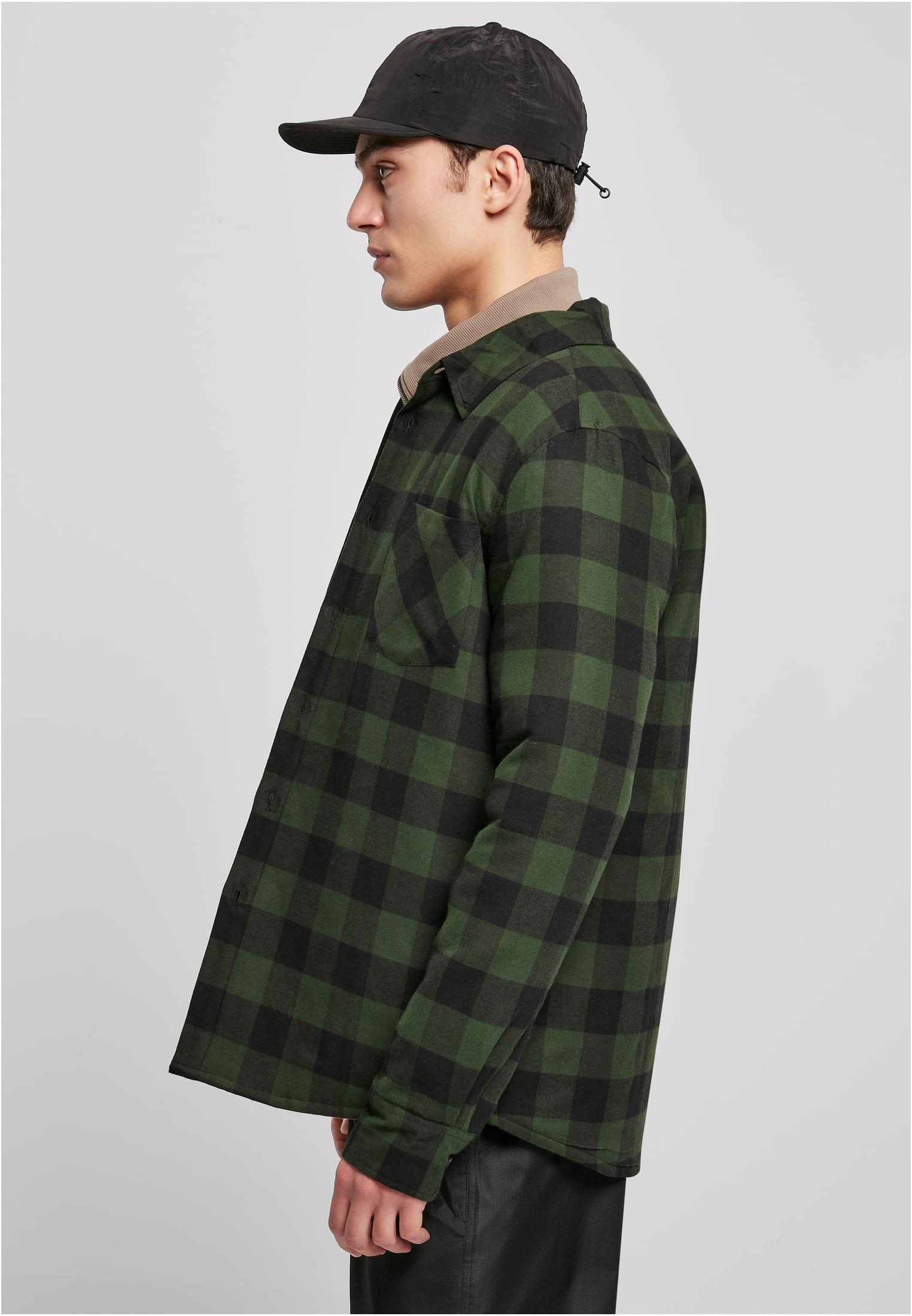 Hemden Padded Check Flannel Shirt in Farbe black/forest