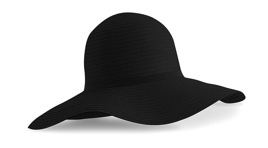 Marbella Wide-Brimmed Sun Hat in Farbe Black