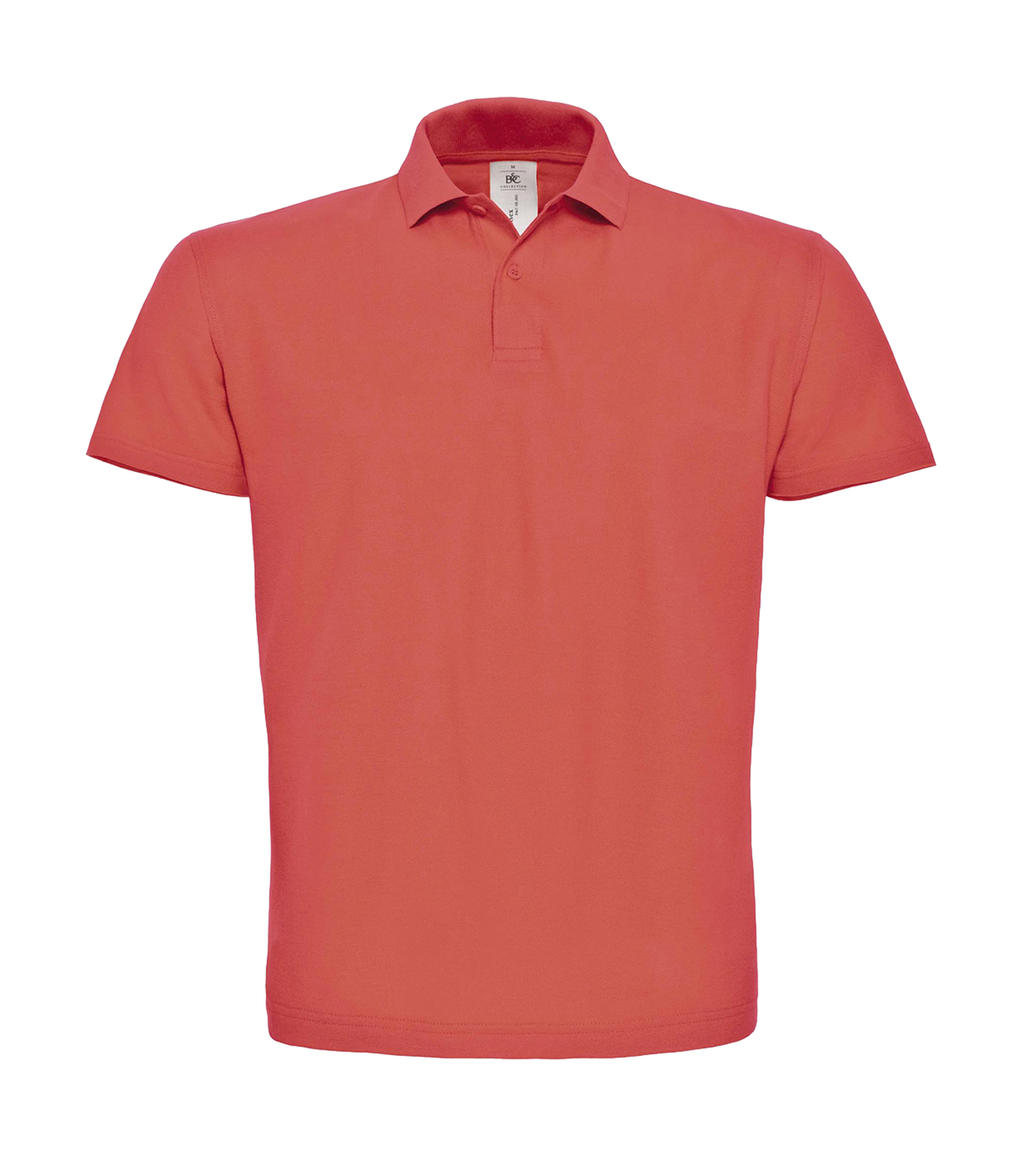  ID.001 Piqu? Polo Shirt in Farbe Pixel Coral