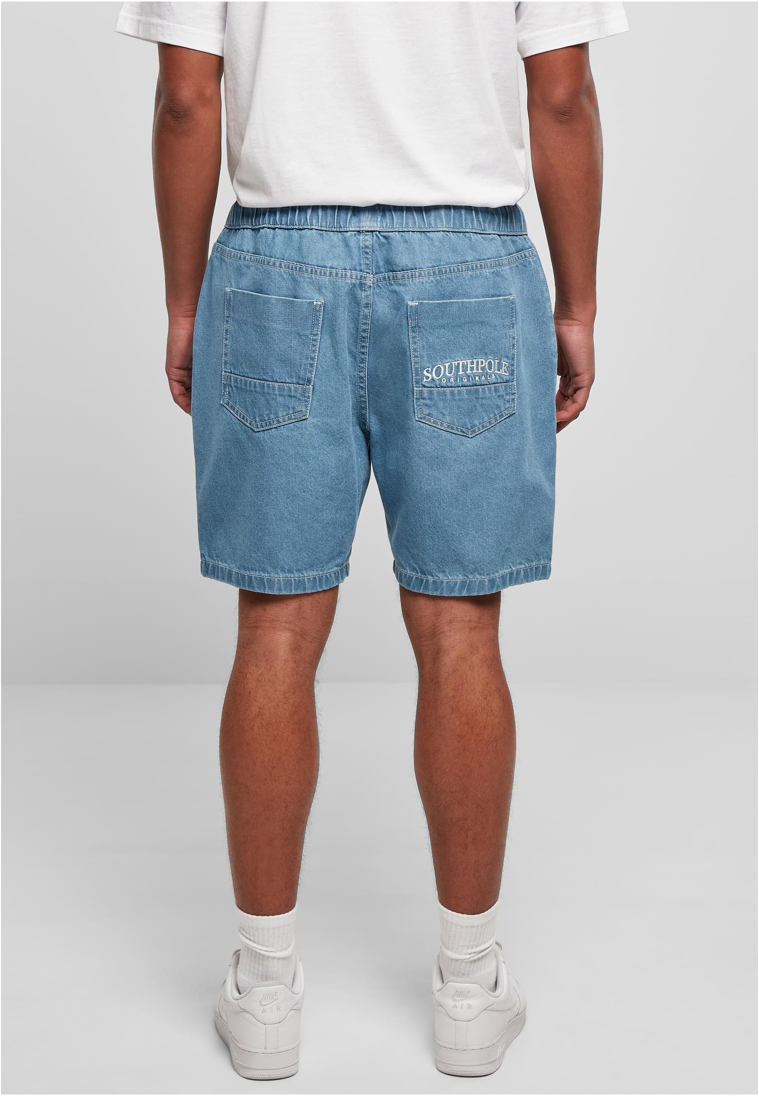 Saisonware Southpole Denim Shorts in Farbe midblue washed