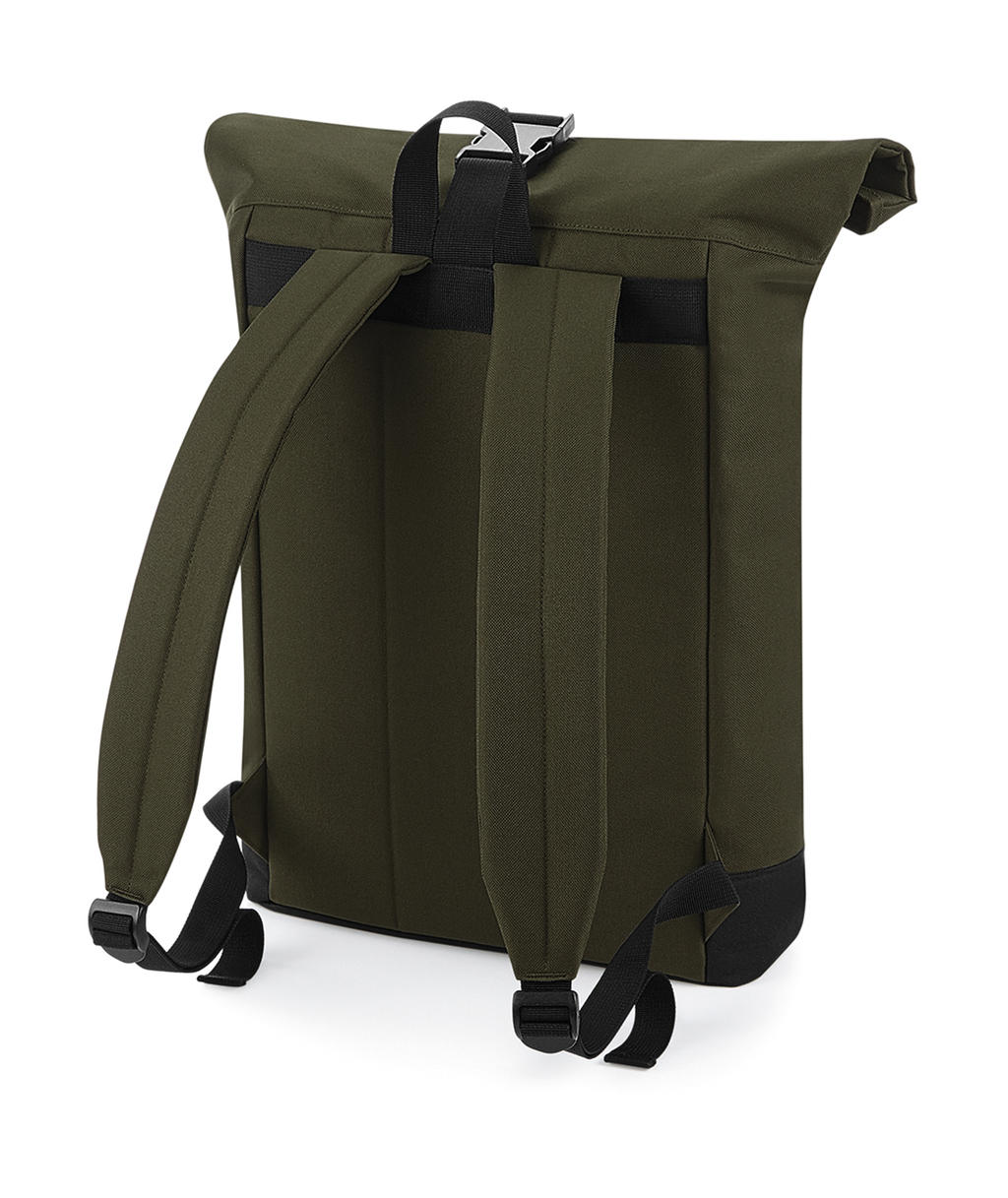  Roll-Top Backpack in Farbe Black