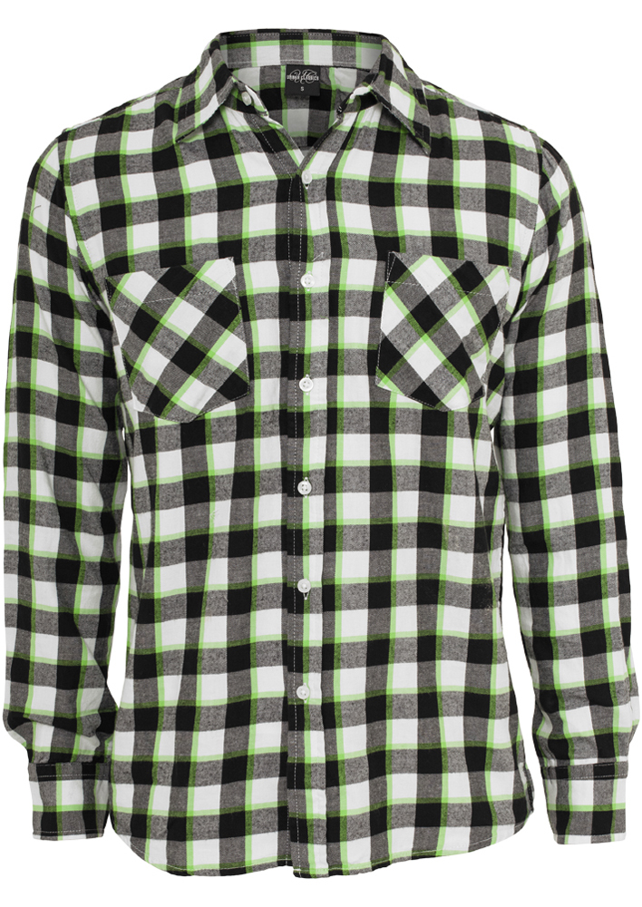 Hemden Tricolor Checked Light Flanell Shirt in Farbe blkwhtlgr