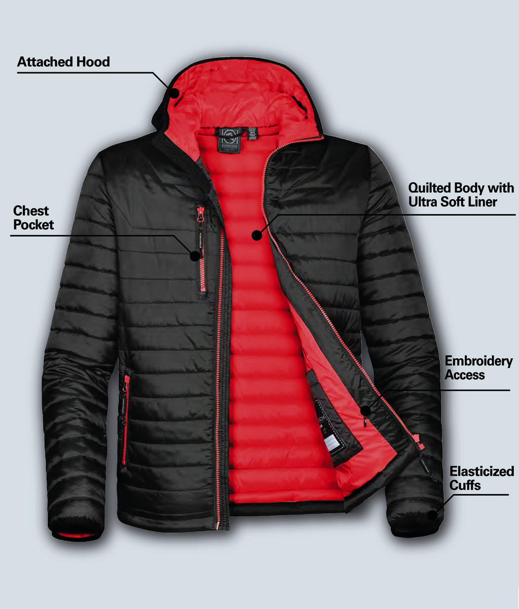  Gravity Thermal Jacket in Farbe Black/True Red