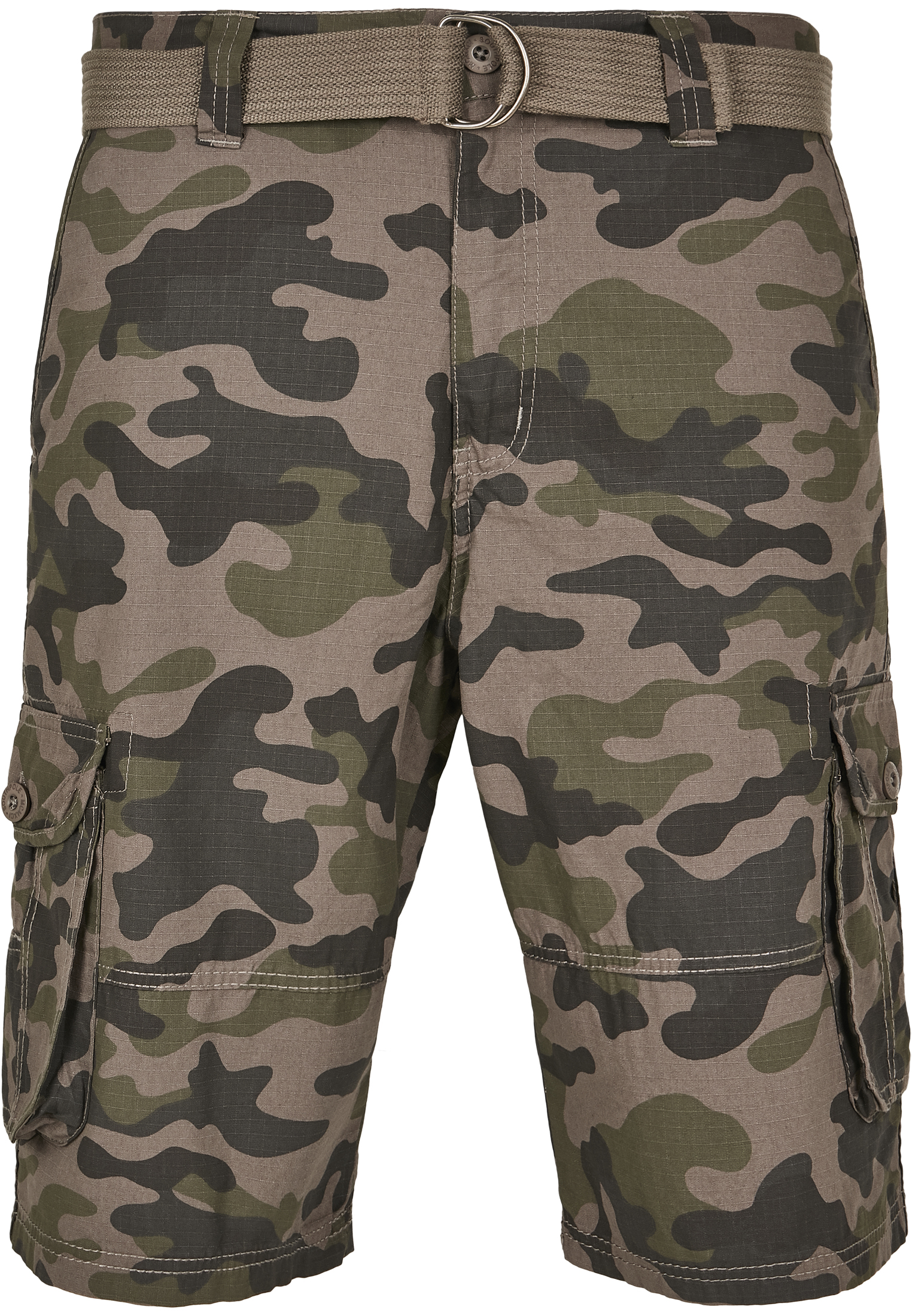 Southpole Belted Camo Cargo Shorts Ripstop in Farbe woodland