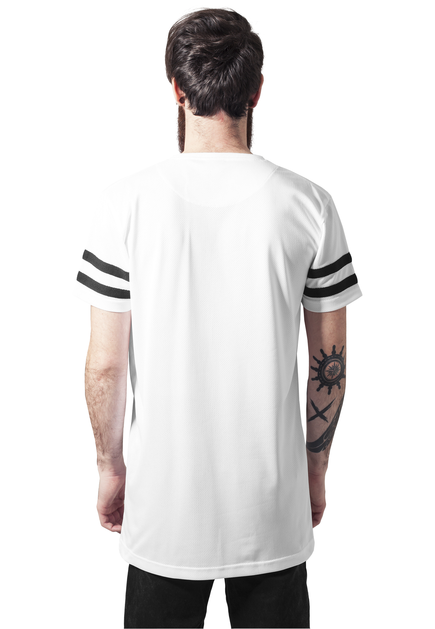 T-Shirts Stripe Mesh Tee in Farbe wht/blk