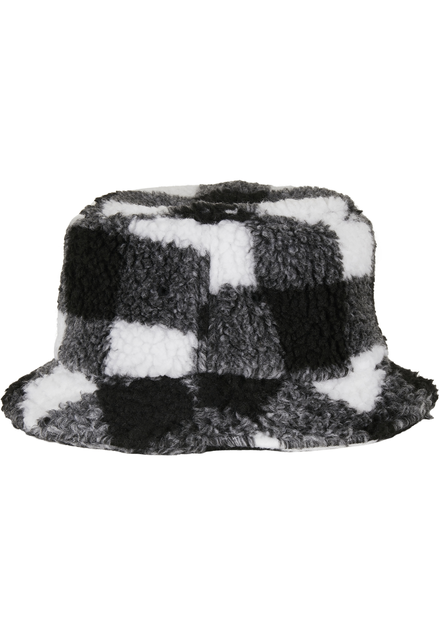 Neue Kollektion Sherpa Check Bucket Hat in Farbe white/black