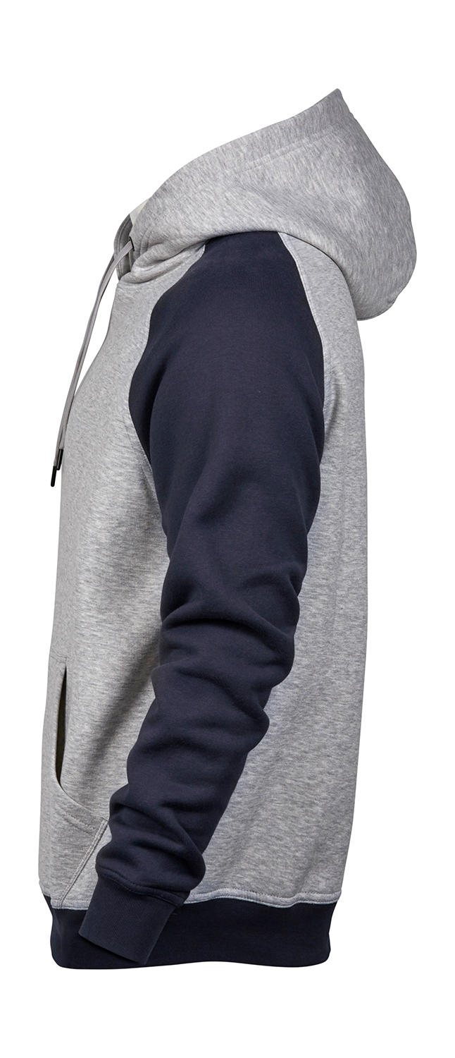 Two-Tone Hooded Sweatshirt in Farbe Heather/Navy