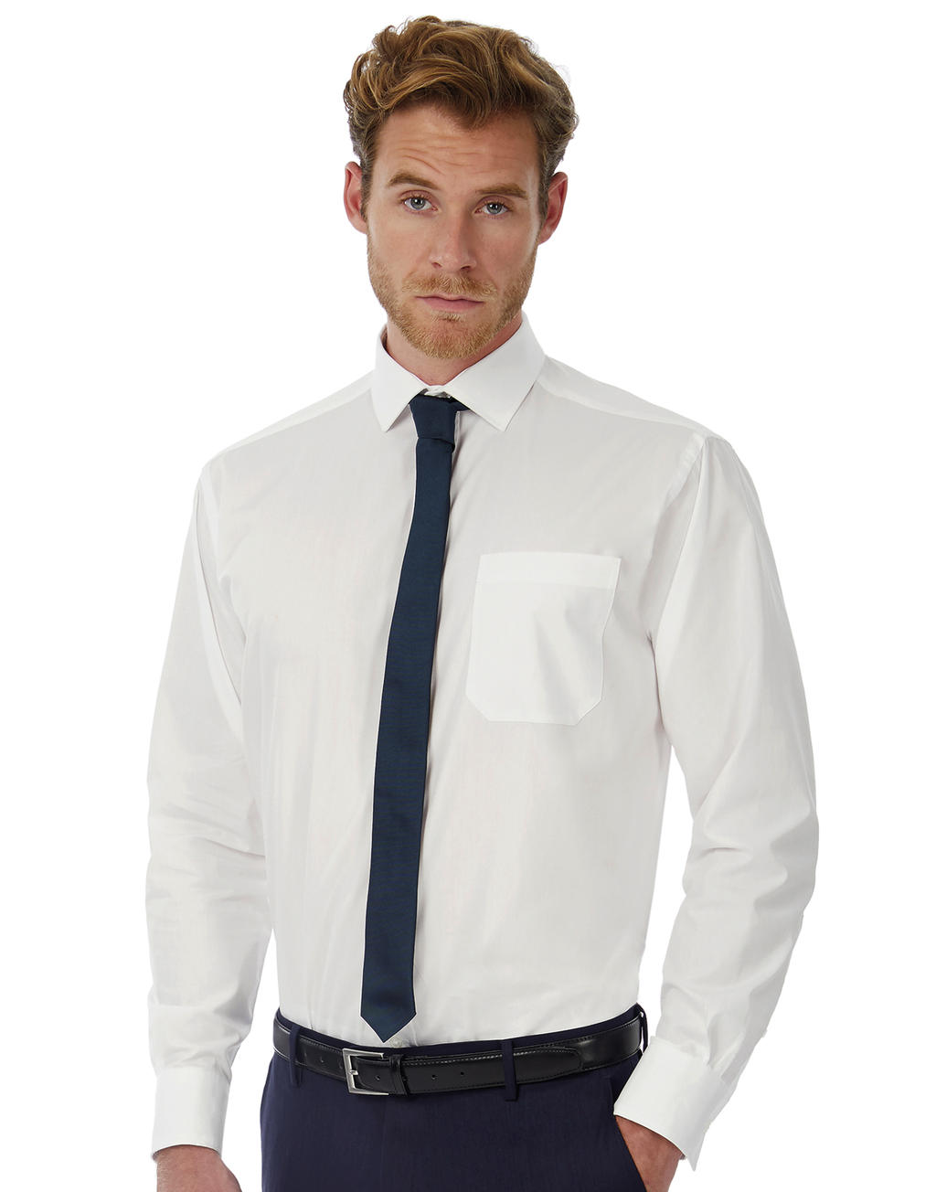  Heritage LSL/men Poplin Shirt in Farbe White