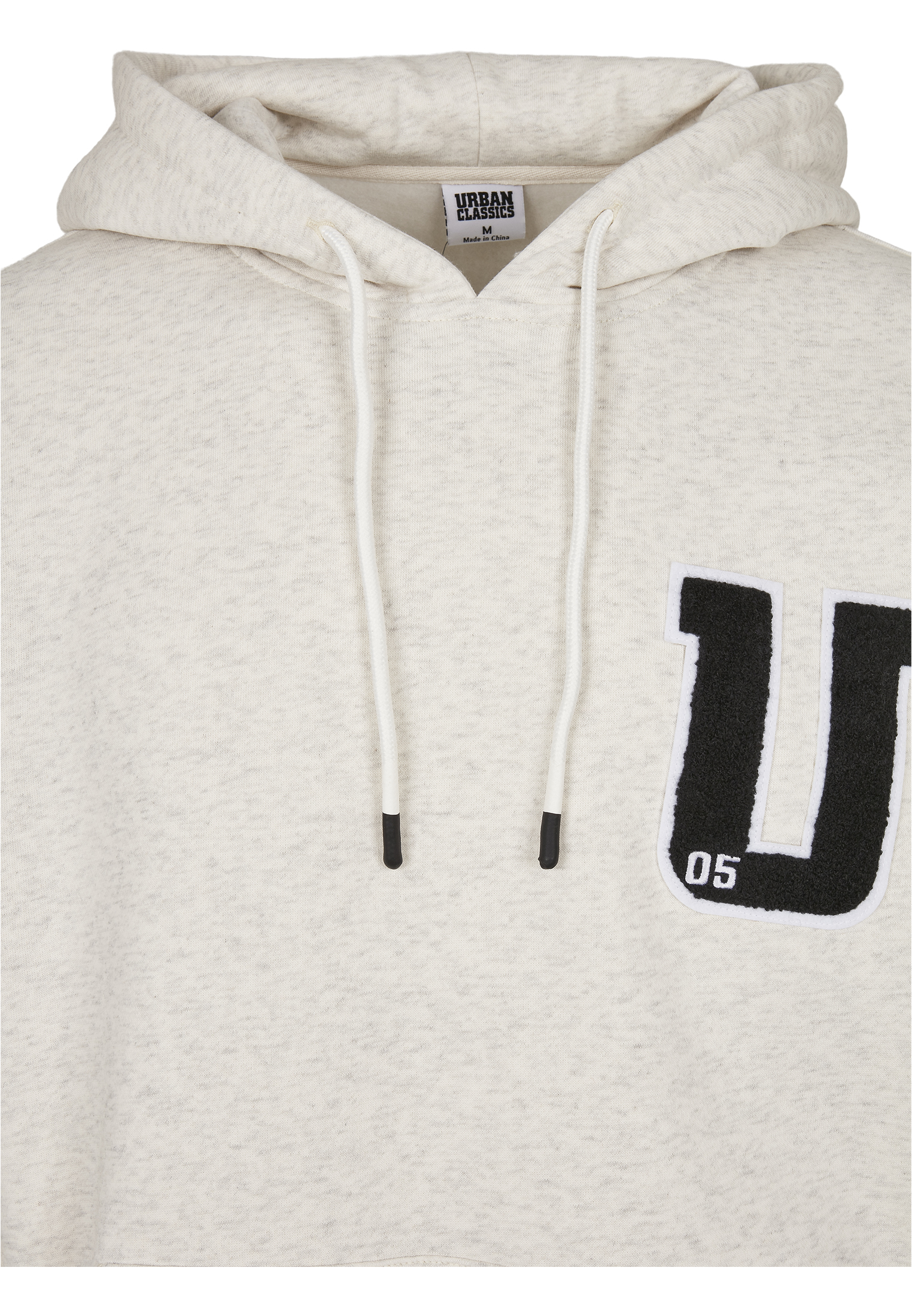 Hoodies Oversized Frottee Patch Hoody in Farbe lightgrey