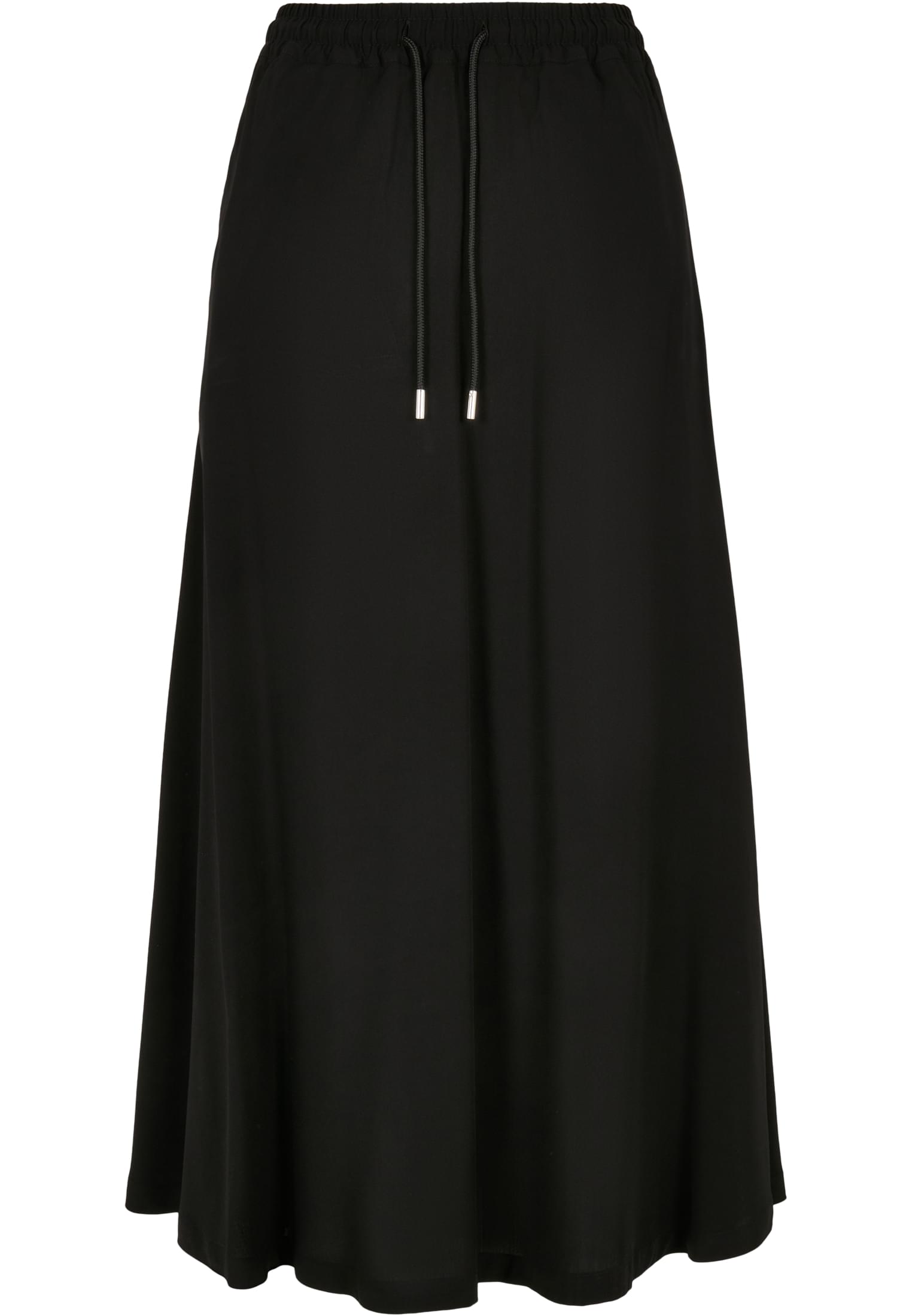 Frauen Ladies Viscose Midi Skirt in Farbe black