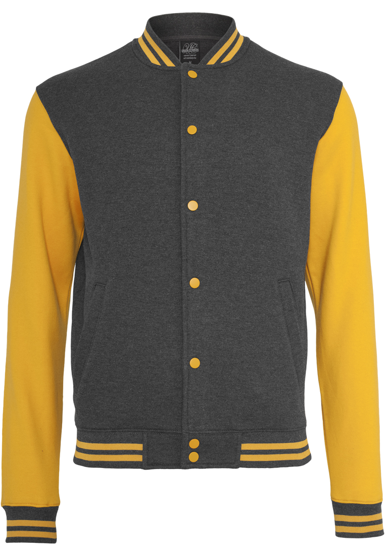 College Jacken 2-tone College Sweatjacket in Farbe cha/ora