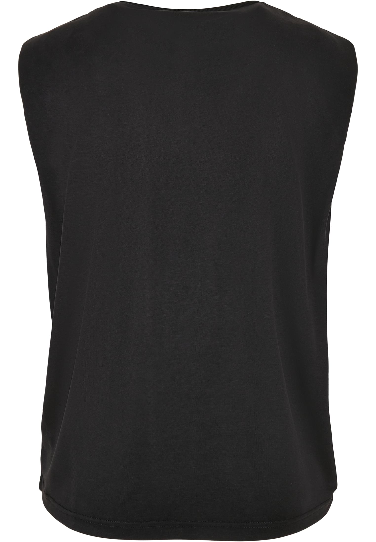 Frauen Ladies Modal Padded Shoulder Tank in Farbe black