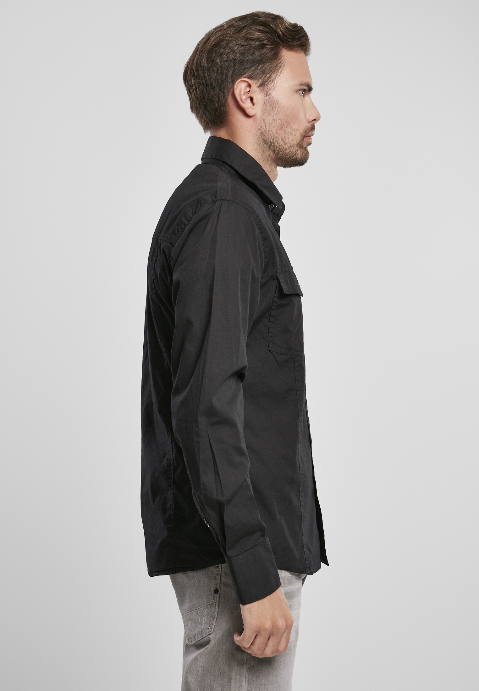 Hemden Slim Worker Shirt in Farbe black