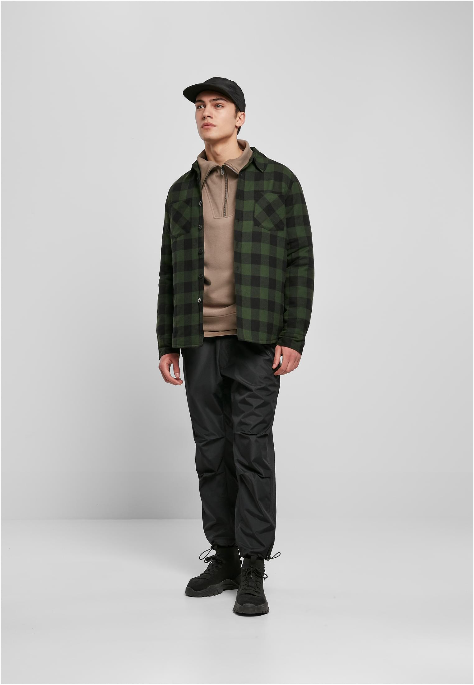Hemden Padded Check Flannel Shirt in Farbe black/forest