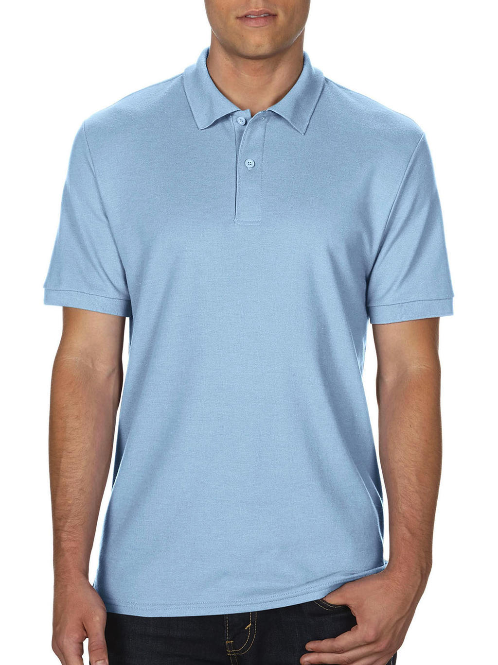  DryBlend? Double Piqu? Polo in Farbe Light Blue
