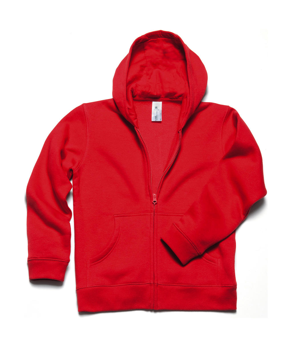  Hooded Full Zip/kids Sweat in Farbe Red