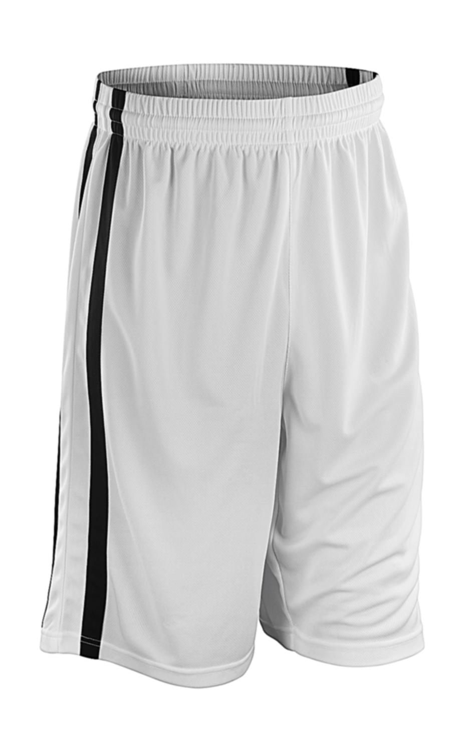  Mens Quick Dry Basketball Shorts in Farbe White/Black