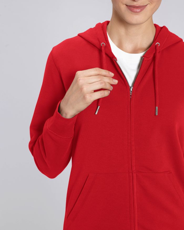 Zip-thru sweatshirts Connector in Farbe Red