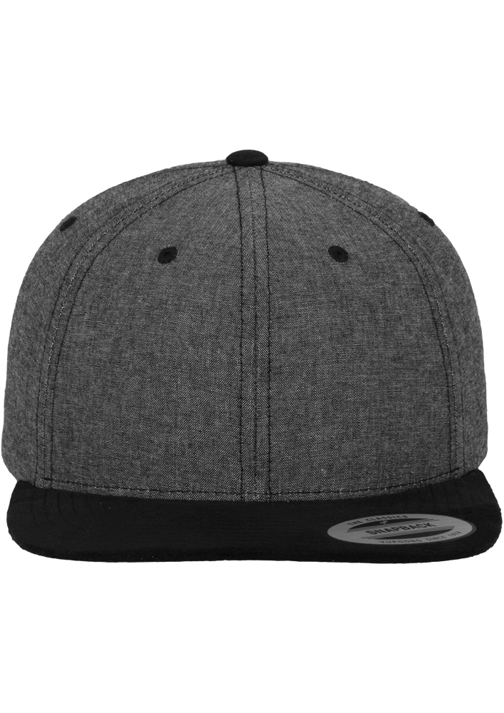 Snapback Chambray-Suede Snapback in Farbe blk/blk